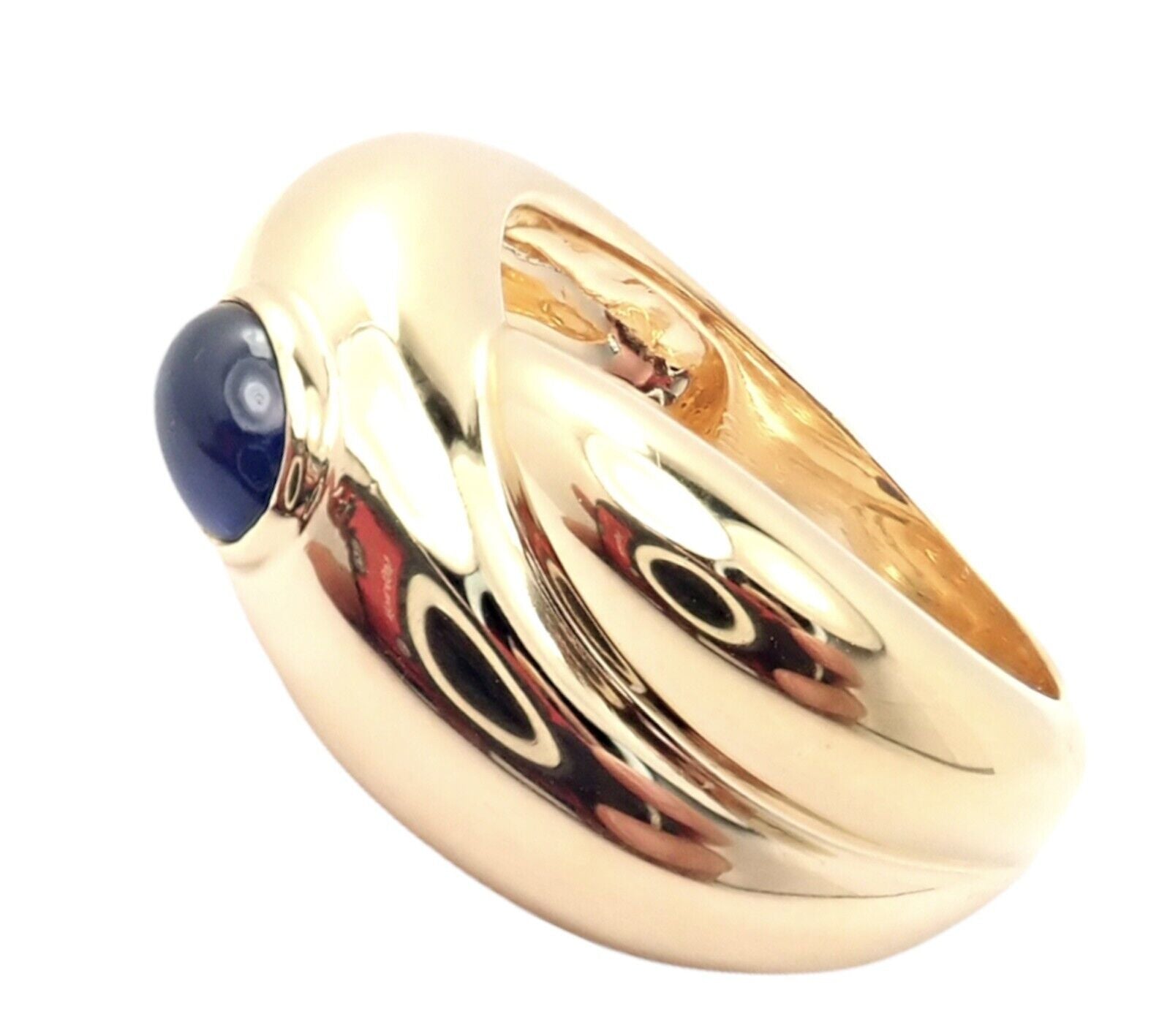 Cartier Jewelry & Watches:Fine Jewelry:Rings Authentic! Cartier 18k Yellow Gold Sapphire Crossover Cocktail Ring