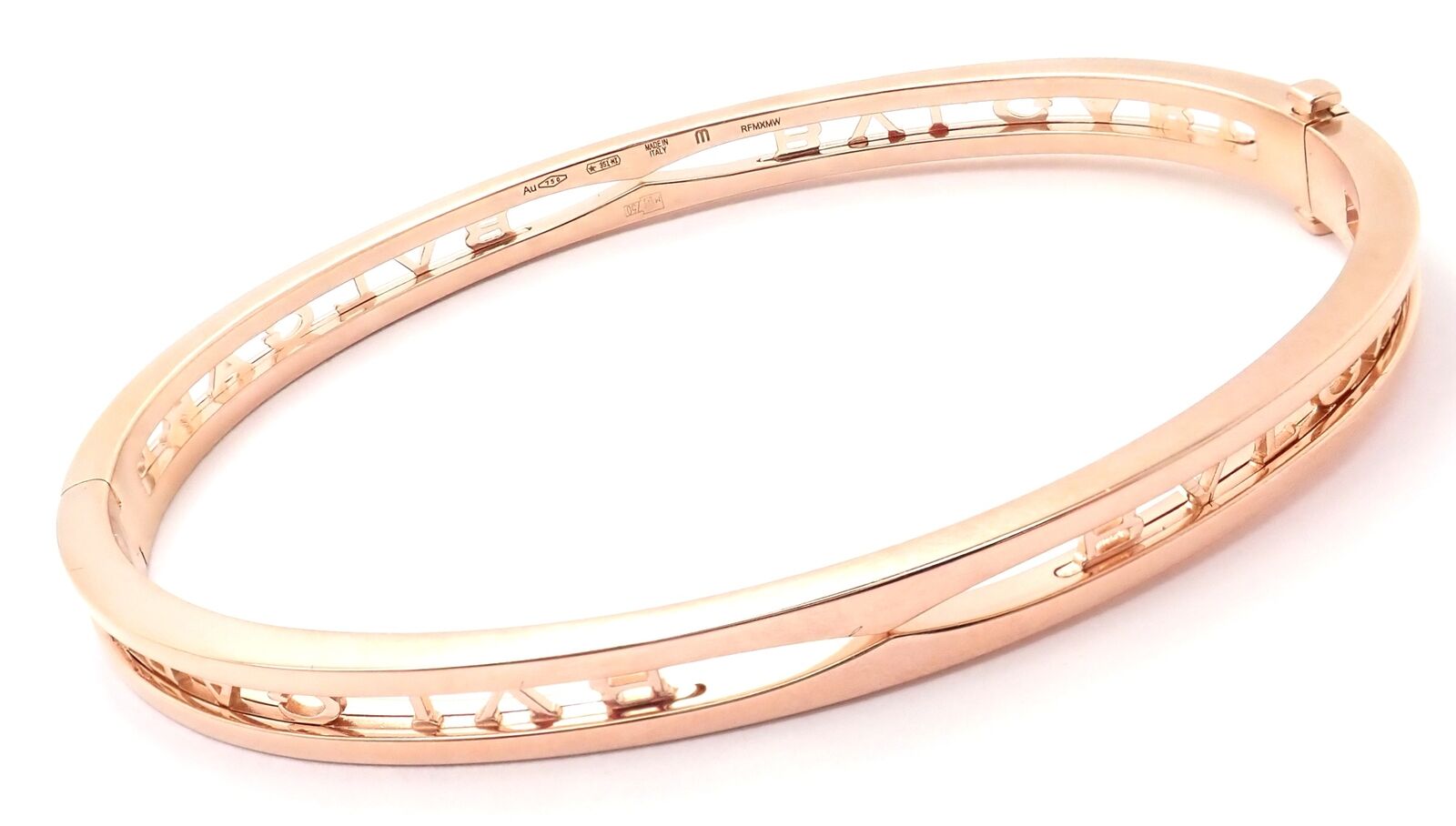 Bvlgari Jewelry & Watches:Fine Jewelry:Bracelets & Charms Authentic! Bulgari Bvlgari B.Zero1 18k Rose Gold Bangle Bracelet Medium Cert.