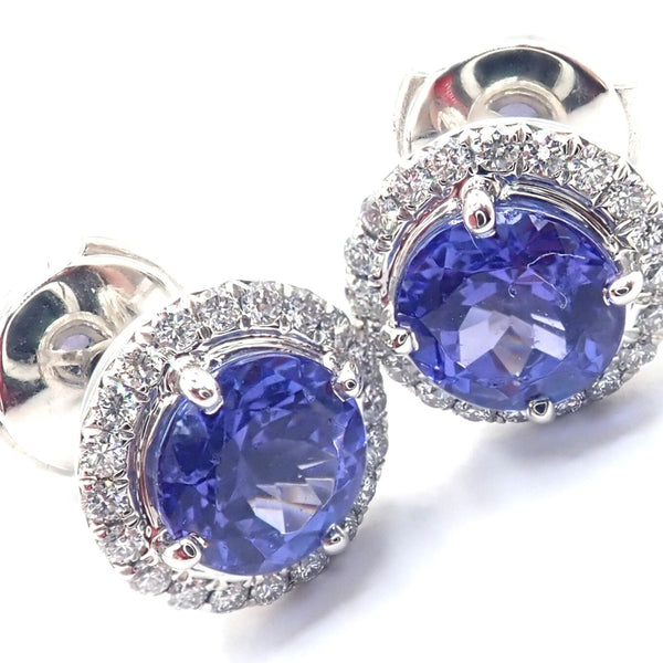 Preowned Tiffany & Co. Seleste Tanzanite Diamond Platinum Stud... (165,880  THB) ❤ liked… | Tiffany and co earrings, Tiffany and co jewelry, Diamond  earrings tiffany