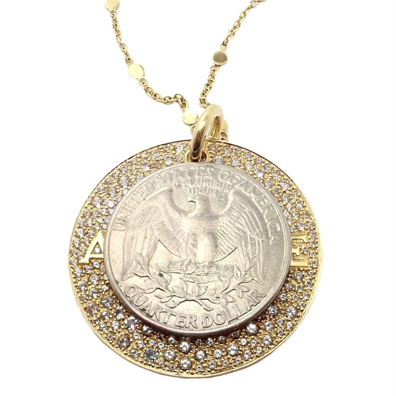 Pasquale Bruni Jewelry & Watches:Fine Jewelry:Necklaces & Pendants Pasquale Bruni 18k Yellow Gold Large Diamond + Sapphire Amore Pendant Necklace