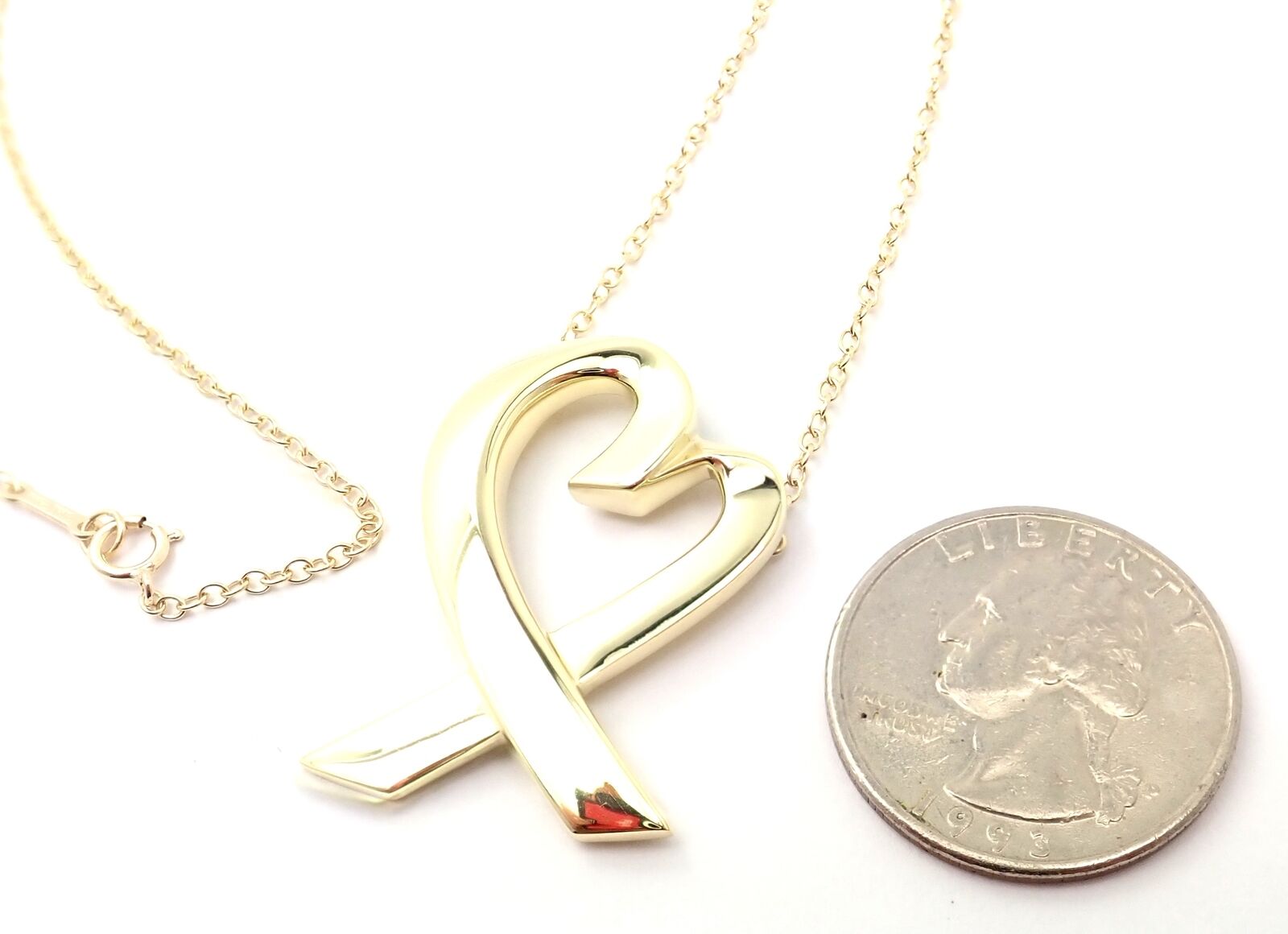Tiffany & Co. Jewelry & Watches:Fine Jewelry:Necklaces & Pendants Authentic! Tiffany & Co Picasso 18k Yellow Gold Large Heart Pendant Necklace