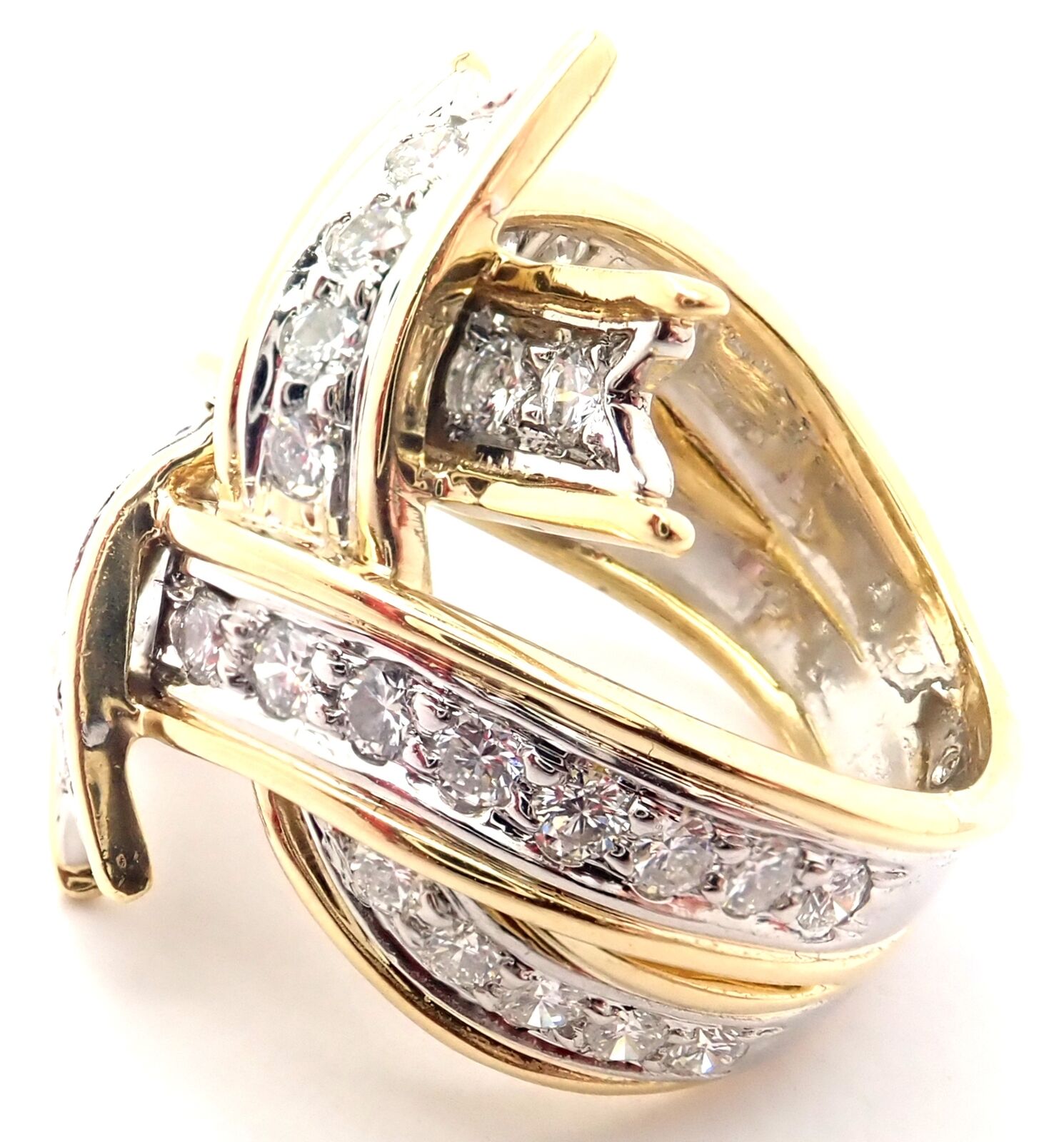 Tiffany & Co. Jewelry & Watches:Fine Jewelry:Rings Rare! Authentic Tiffany & Co Platinum Diamond Ribbon Box Ring