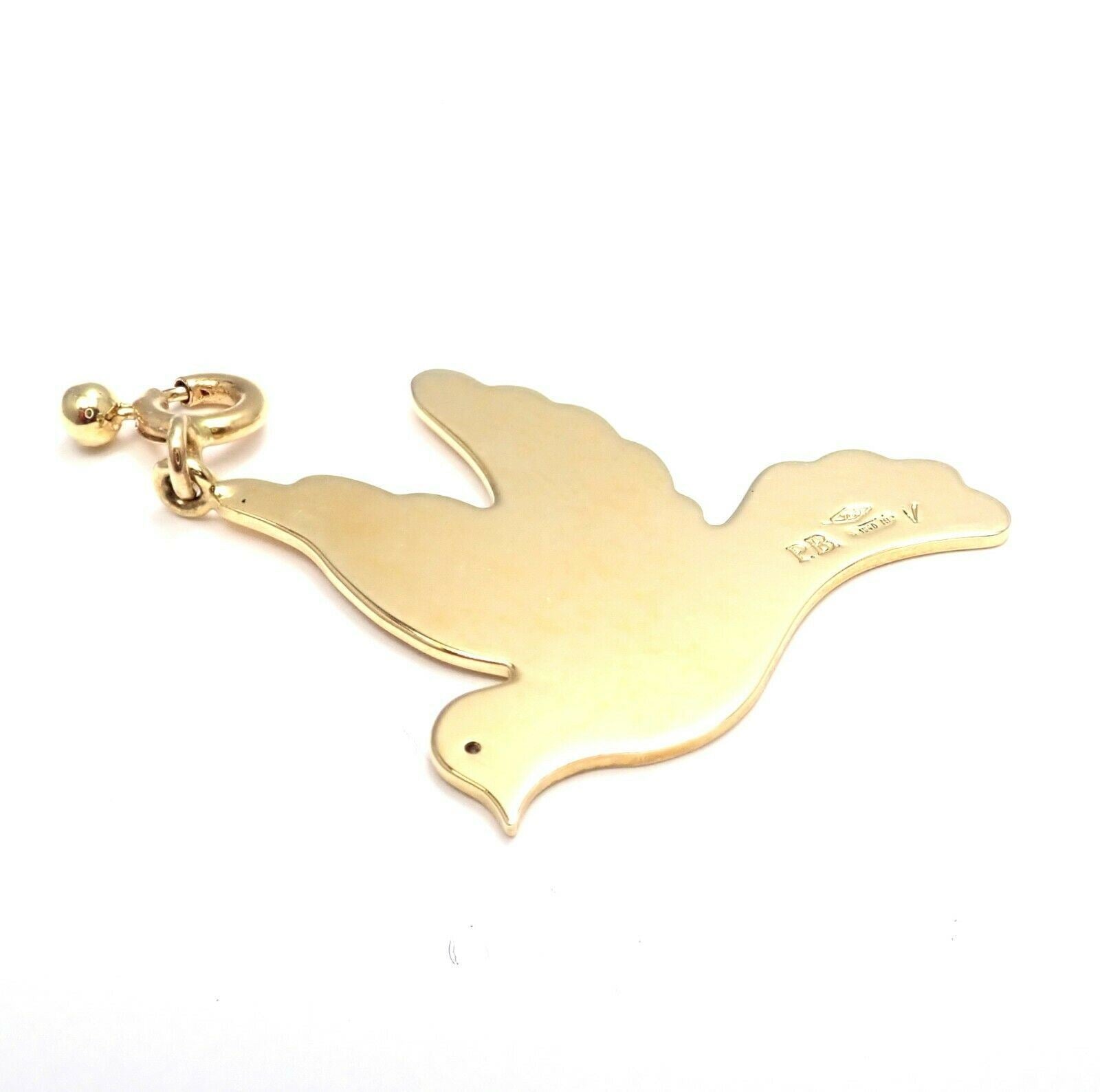 Pasquale Bruni Jewelry & Watches:Fine Jewelry:Bracelets & Charms Authentic! Pasquale Bruni 18k Yellow Gold Diamond Dove of Peace Charm Pendant