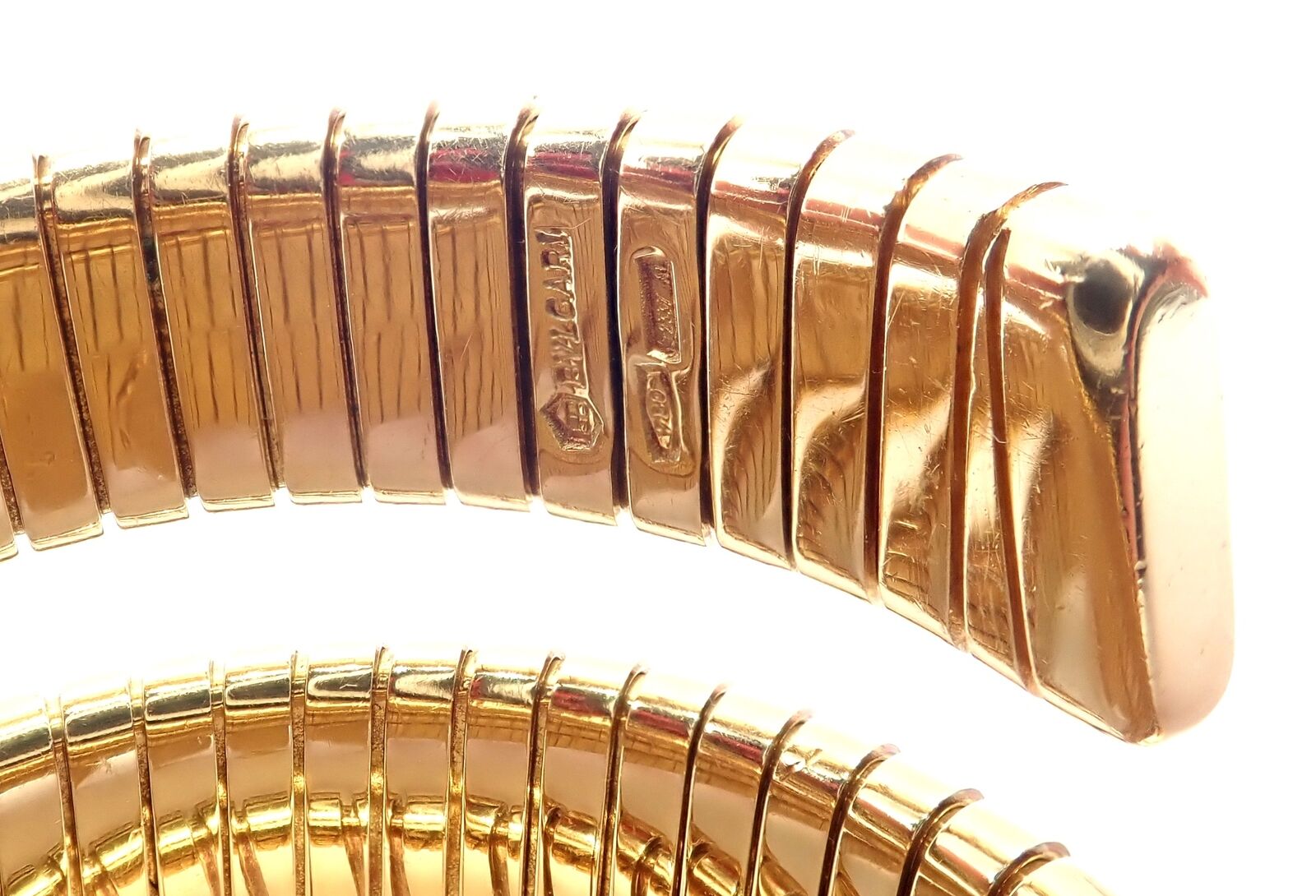 Bulgari Jewelry & Watches:Watches, Parts & Accessories:Watches:Wristwatches Authentic! Bulgari 18k Yellow Gold Tubogas Serpent Snake Bracelet Watch