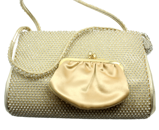 Judith Leiber Swarovski Crystal Swan White Clutch Purse Evening Bag