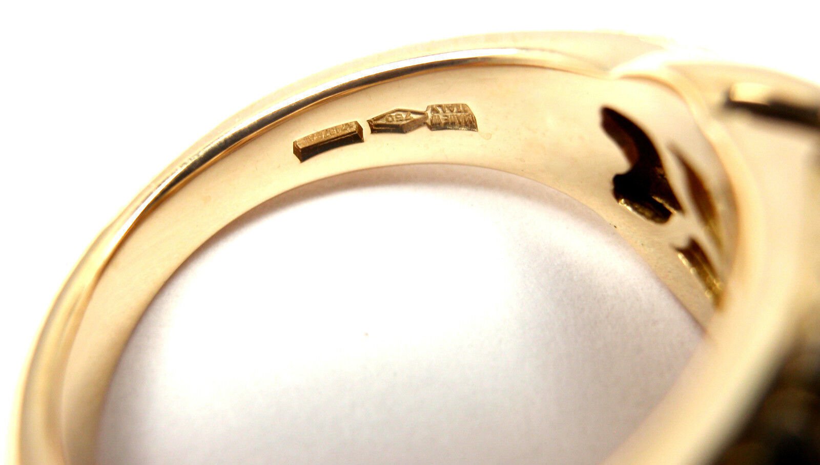 Bulgari Jewelry & Watches:Fine Jewelry:Rings Authentic! Bulgari Bvlgari 18k Yellow Gold Diamond Band Ring