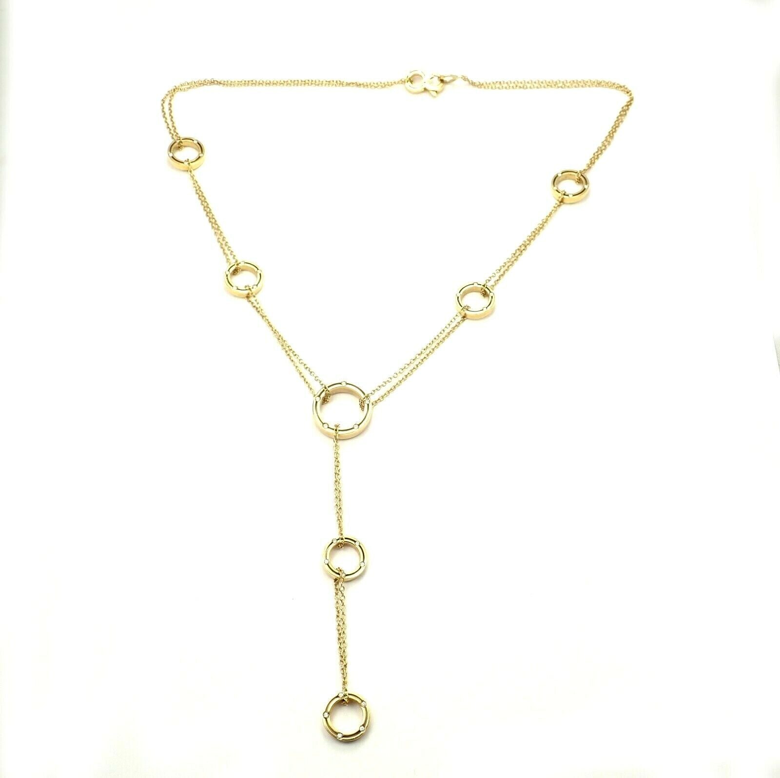 Damiani Jewelry & Watches:Fine Jewelry:Necklaces & Pendants Authentic Damiani 18k Yellow Diamond 7 Station Brad Pitt Drop Necklace