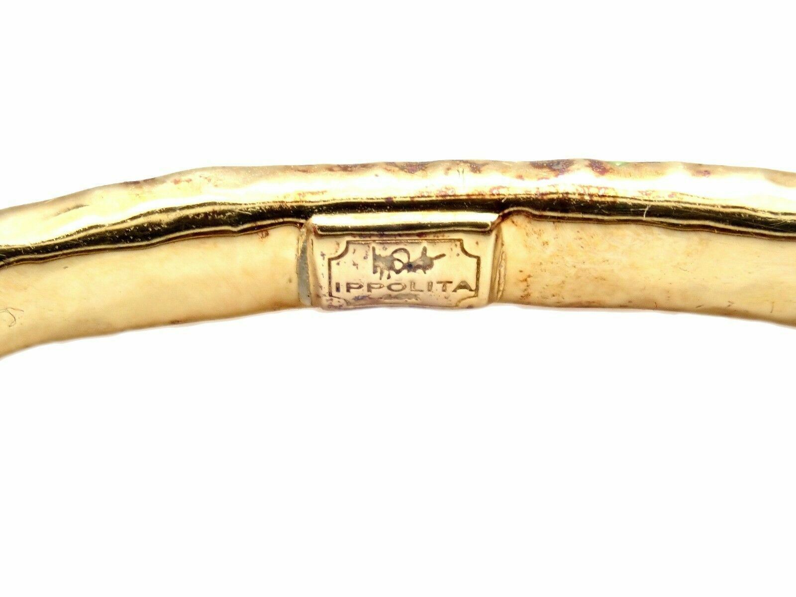 Ippolita Jewelry & Watches:Fine Jewelry:Bracelets & Charms Authentic! Ippolita 18k Yellow Gold Forrest Green Enamel Bangle Bracelet