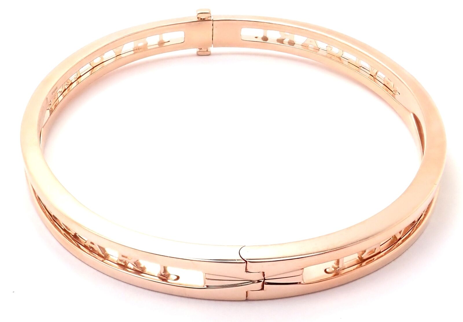 Bvlgari Jewelry & Watches:Fine Jewelry:Bracelets & Charms Authentic! Bulgari Bvlgari B.Zero1 18k Rose Gold Bangle Bracelet Medium Cert.
