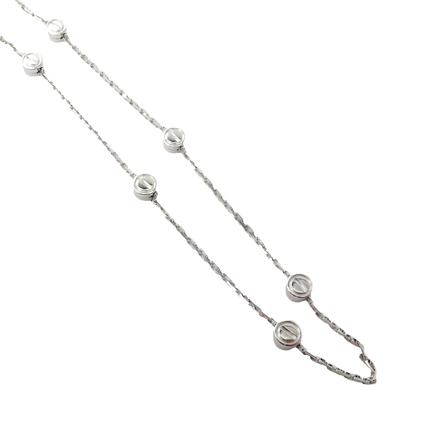 Long white gold on sale chain