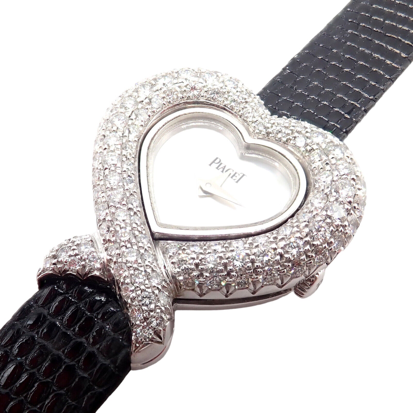 Piaget Jewelry & Watches:Watches, Parts & Accessories:Watches:Wristwatches Authentic! Piaget 18k White Gold Diamond Heart Ladies Watch 5285