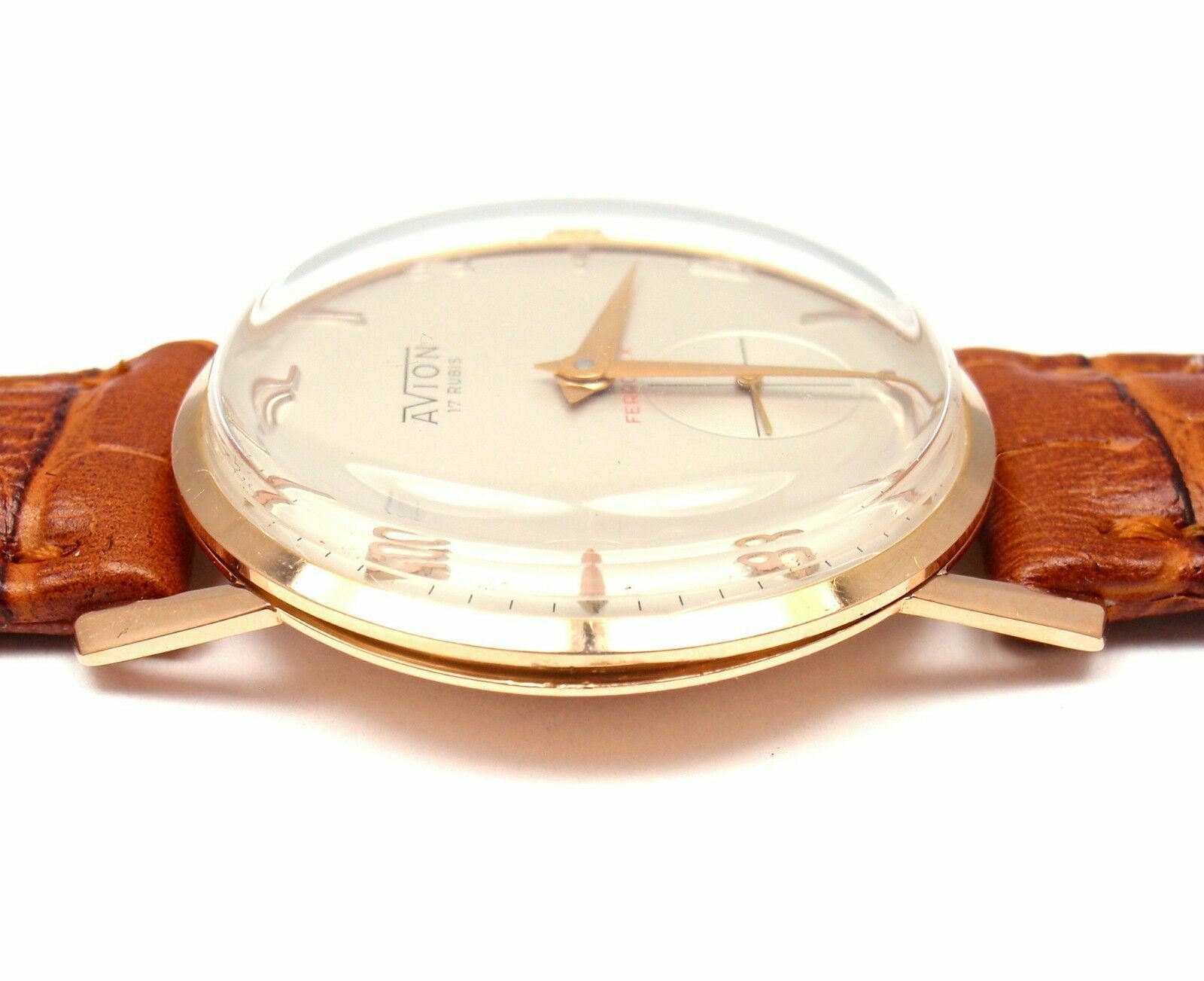 Ferrotex Jewelry & Watches:Watches, Parts & Accessories:Watches:Wristwatches Authentic! Ferrotex Avion 18k Yellow Gold Manual Wind 17j Watch