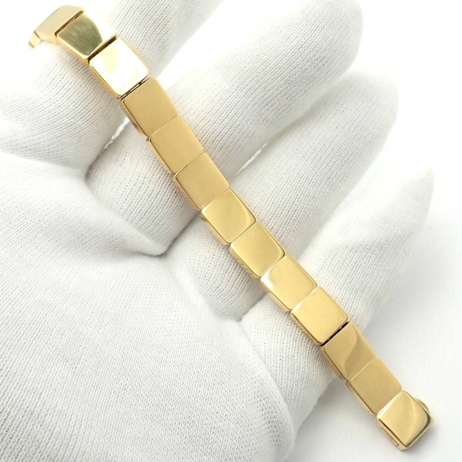 Tiffany & Co. Jewelry & Watches:Fine Jewelry:Bracelets & Charms Vintage! Tiffany & Co 18k Yellow Gold Square Panel Mirror Bracelet 2002