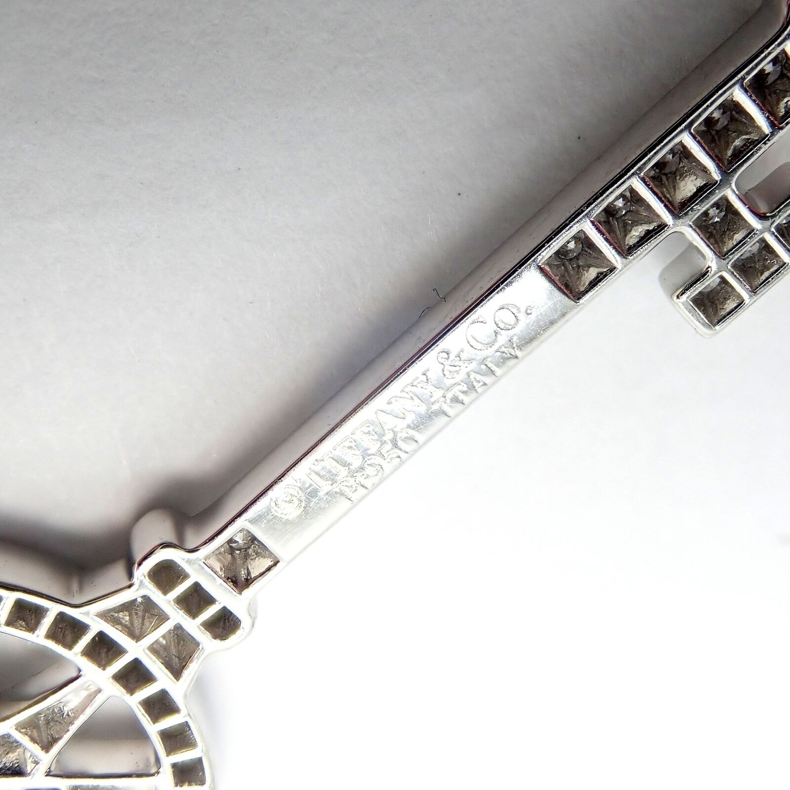 Tiffany & Co. Jewelry & Watches:Fine Jewelry:Necklaces & Pendants Authentic! Tiffany & Co Platinum Diamond Key Star Pendant Necklace