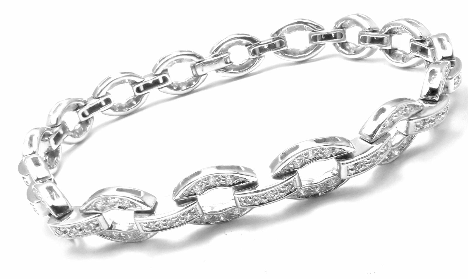 Damiani Jewelry & Watches:Fine Jewelry:Bracelets & Charms Authentic! Damiani 18k White Gold Diamond Link Tennis Bracelet
