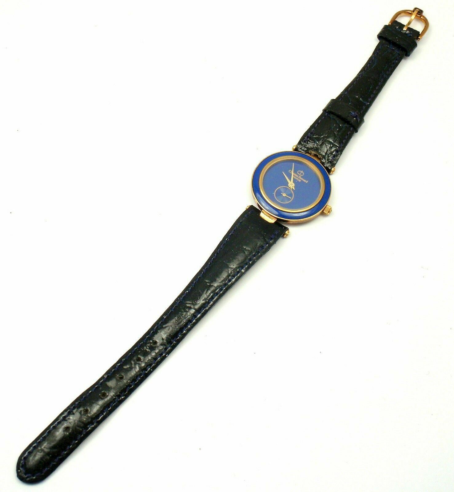 Christian Bernard Jewelry & Watches:Watches, Parts & Accessories:Watches:Wristwatches Christian Bernard Paris Blue Enamel Ladies Quartz Watch
