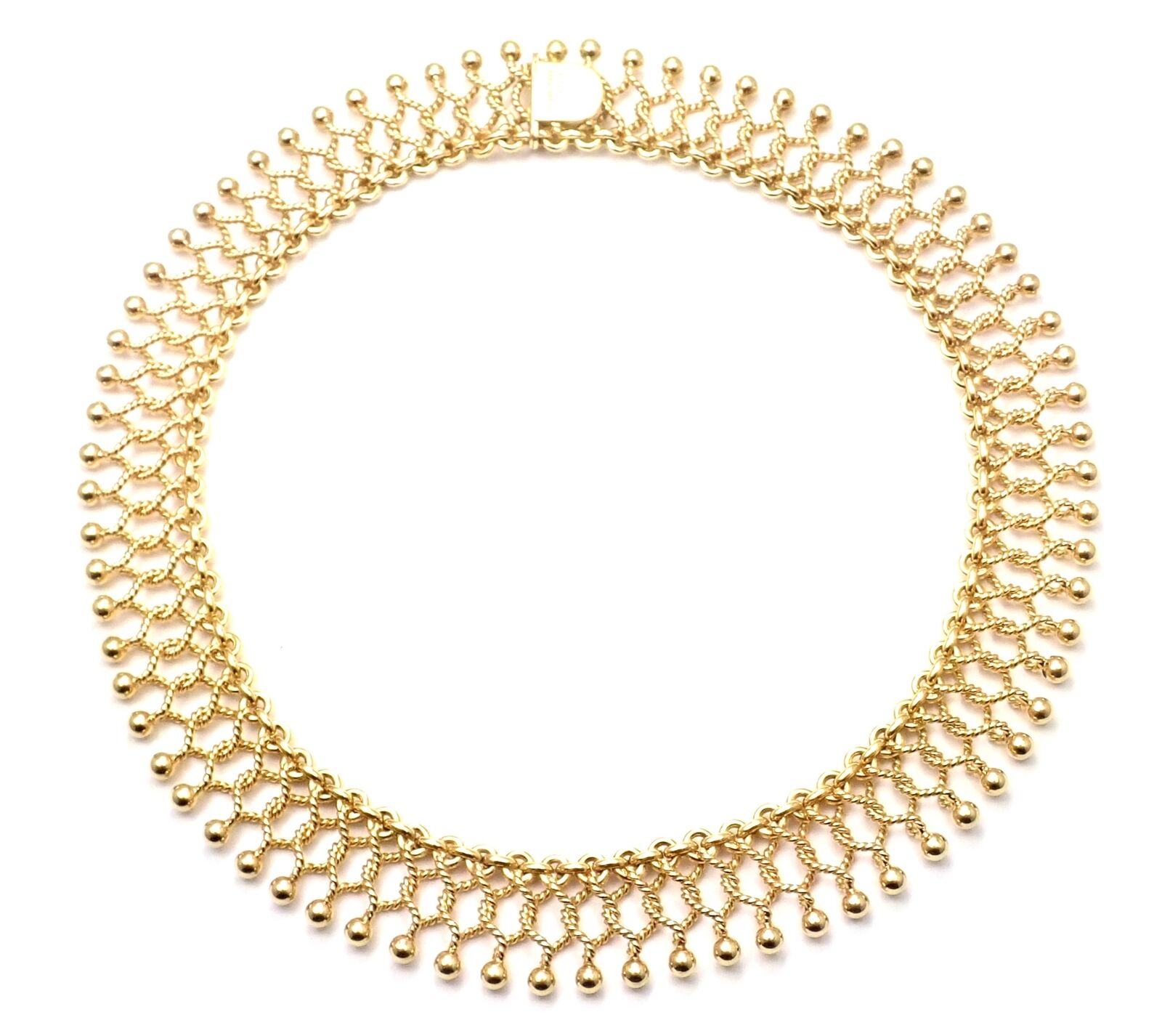 Sold at Auction: 14K Gold Cleopatra Egyptian Choker Necklace 34.4g.