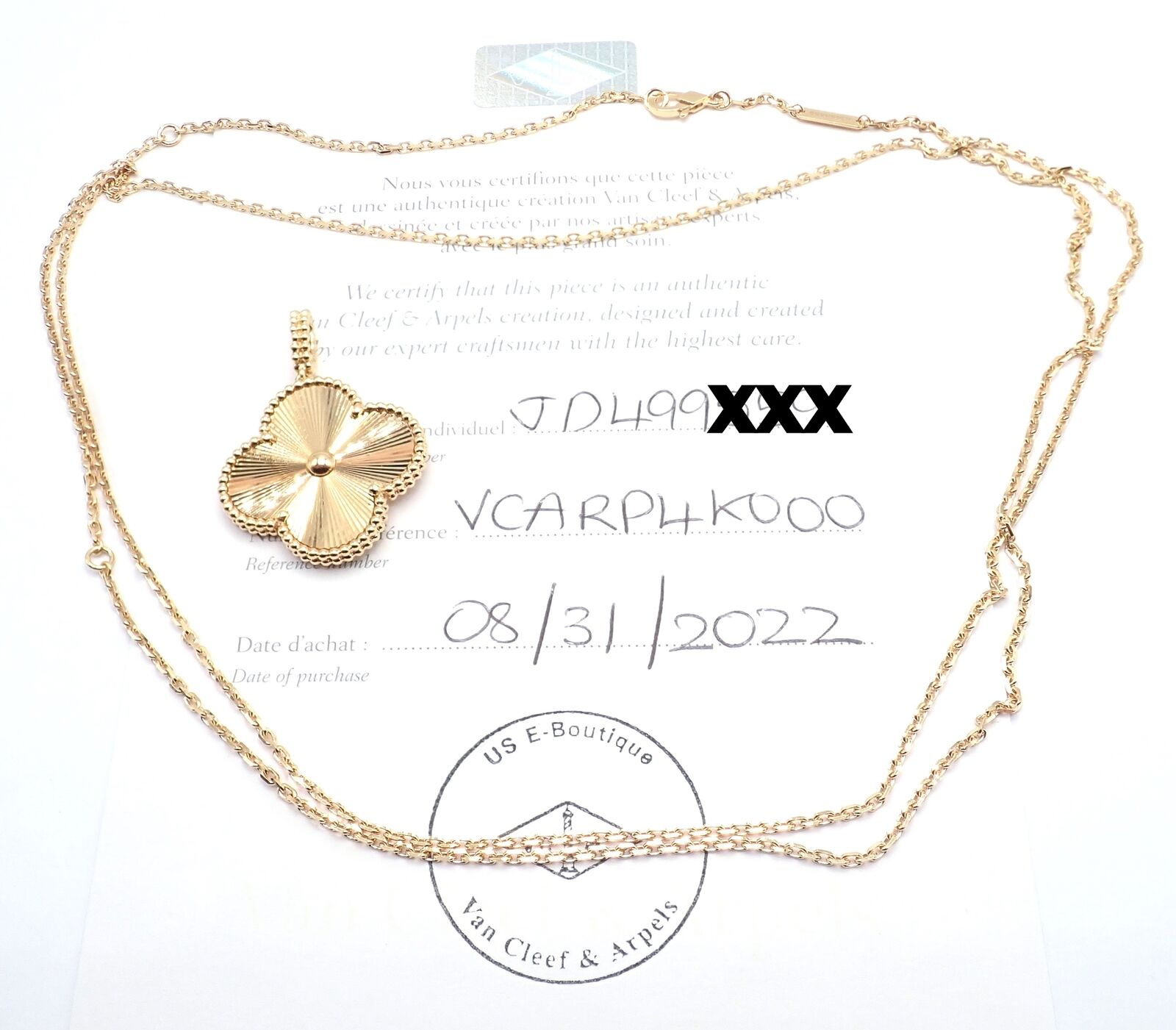 Magic Alhambra long necklace, 1 motif 18K yellow gold- Van Cleef & Arpels