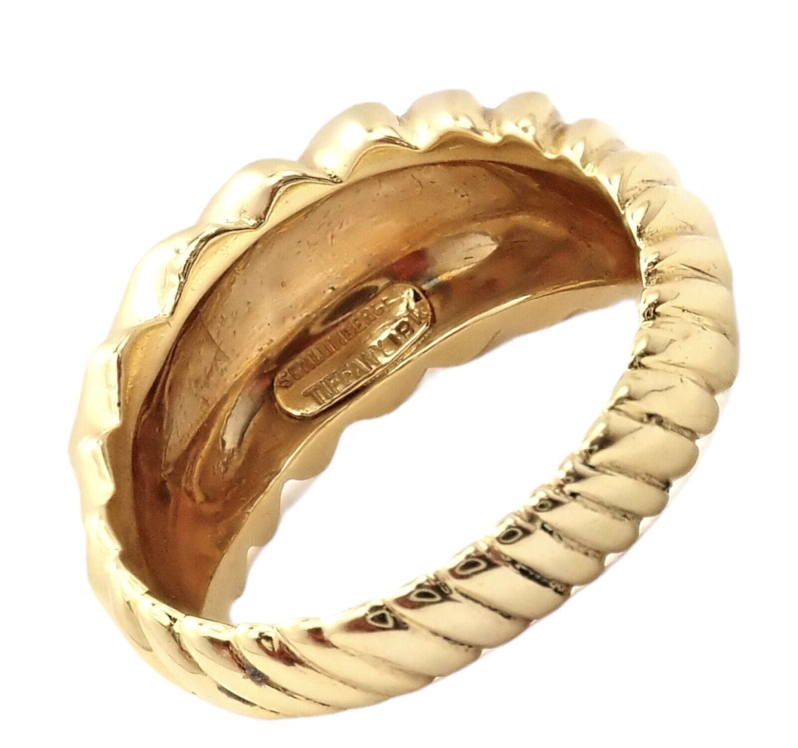 Jean Schlumberger for Tiffany & Co Jewelry & Watches:Fine Jewelry:Rings Rare Authentic! Tiffany & Co Schlumberger 18k Gold Carved Dome Ring sz 9.5 1970s