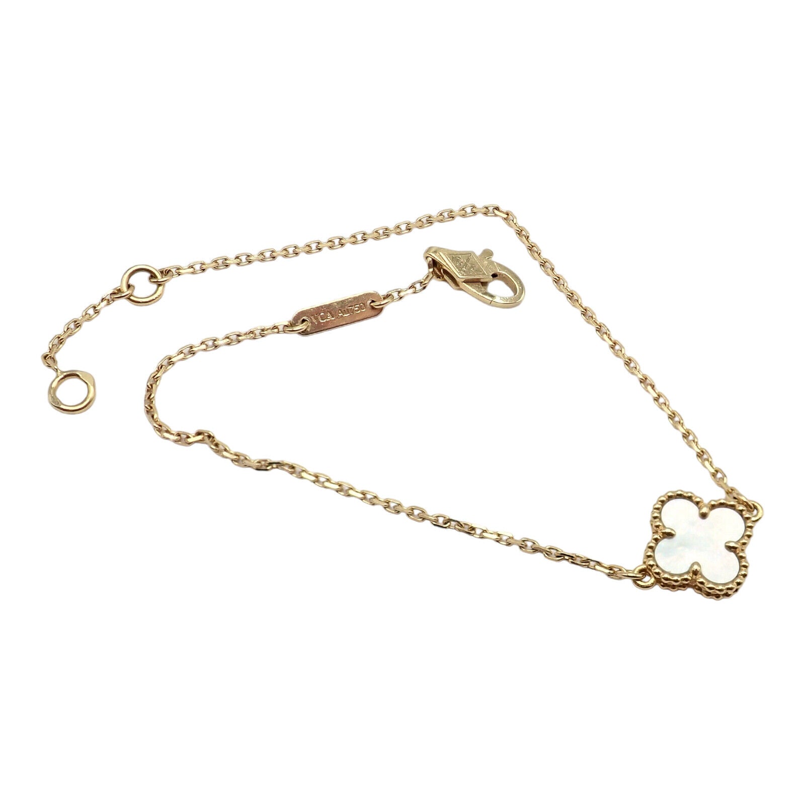 Van Cleef & Arpels Jewelry & Watches:Fine Jewelry:Bracelets & Charms Van Cleef & Arpels Sweet Alhambra 18k Yellow Gold Mother of Pearl Bracelet