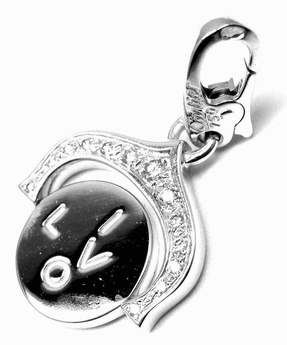 Cartier Jewelry & Watches:Fine Jewelry:Necklaces & Pendants Authentic! Cartier I Love You Diamond 18k White Gold Gold Charm Pendant