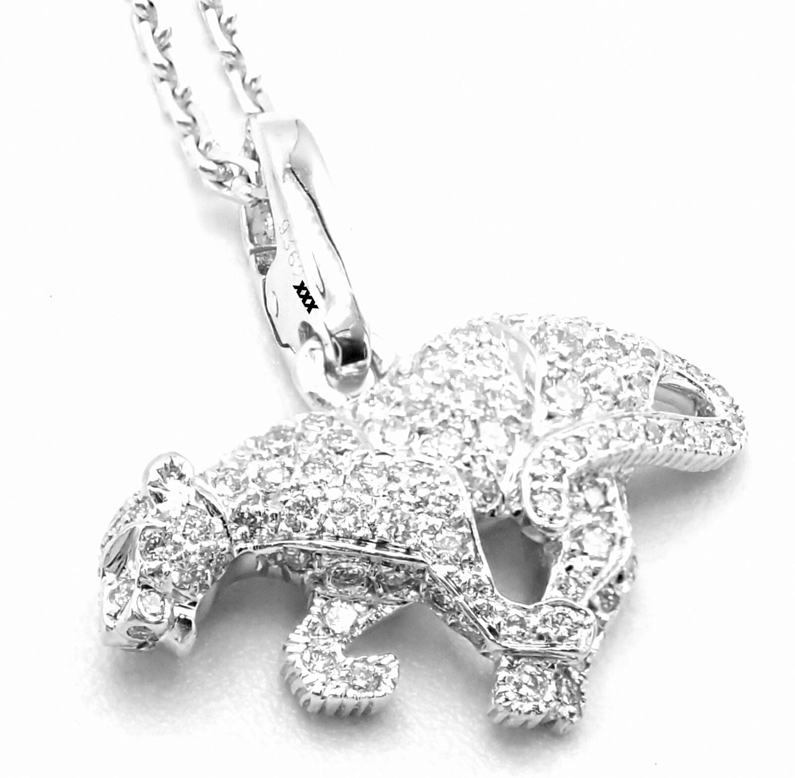 Cartier Jewelry & Watches:Fine Jewelry:Necklaces & Pendants Authentic! Cartier Panther Panthere 18k White Gold Diamond Pendant Necklace