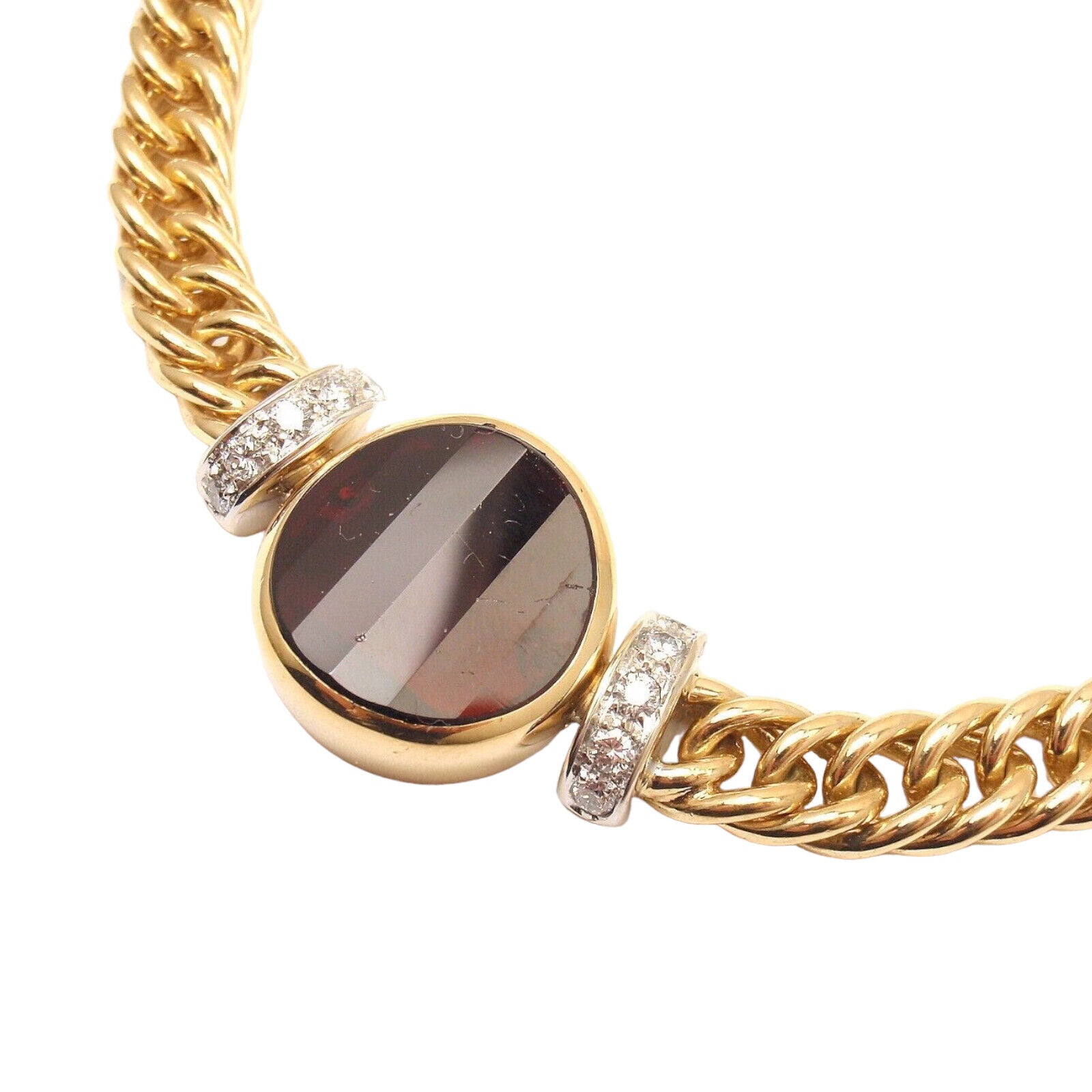 Pomellato Jewelry & Watches:Fine Jewelry:Necklaces & Pendants Authentic! Pomellato 18k Yellow Gold Diamond Fancy Cut Garnet Necklace 70g