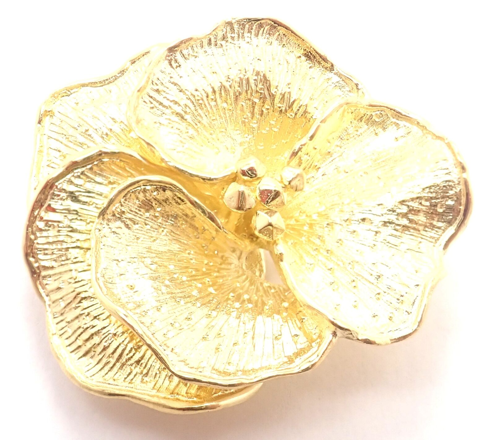 Tiffany & Co. Jewelry & Watches:Fine Jewelry:Brooches & Pins Authentic! Vintage Tiffany & Co 18k Yellow Gold Pansy Flower Pin Brooch