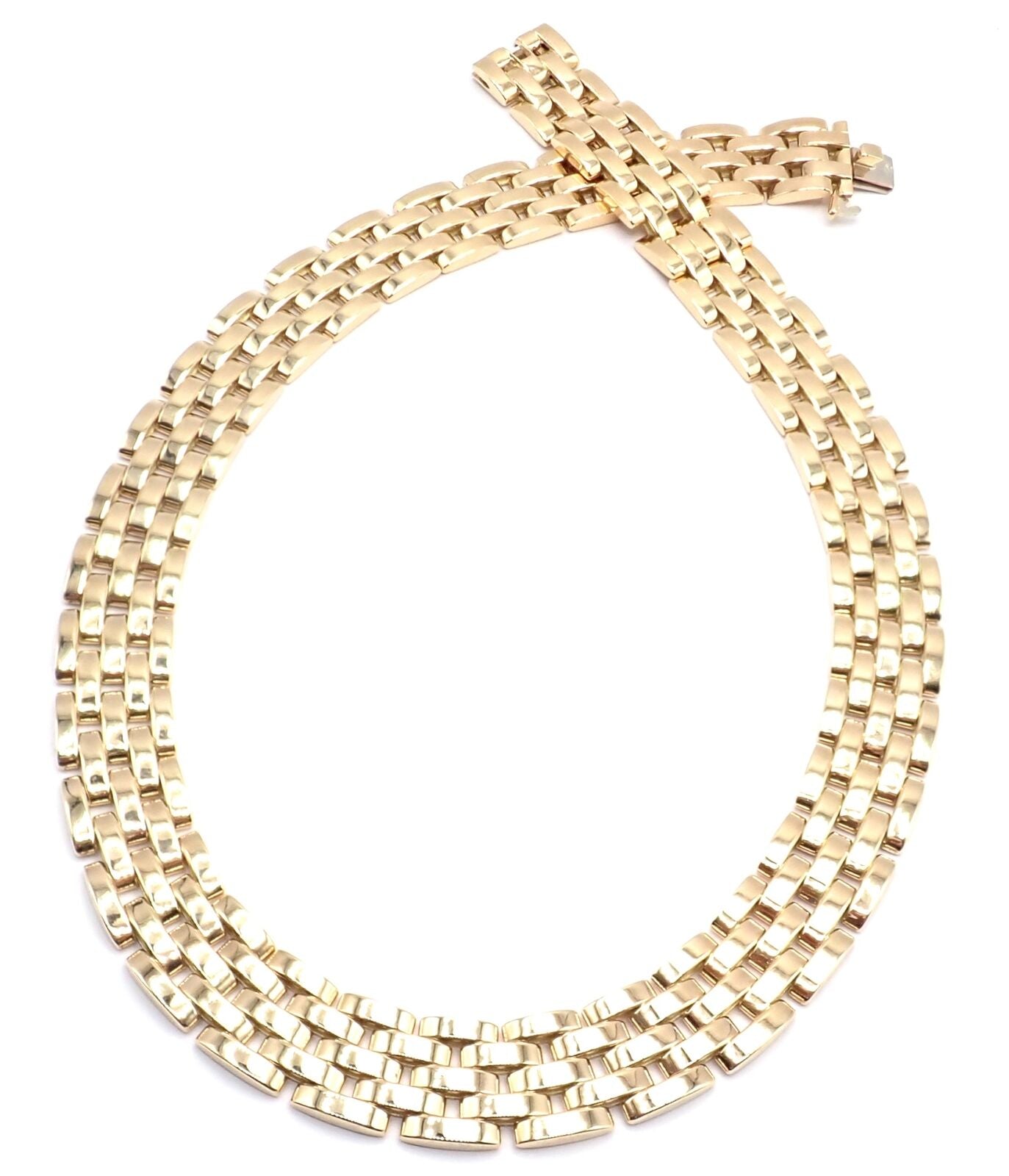 Cartier Jewelry & Watches:Fine Jewelry:Necklaces & Pendants Authentic! Cartier Maillon Panthere Five-Row 18k Yellow Gold Necklace Paper