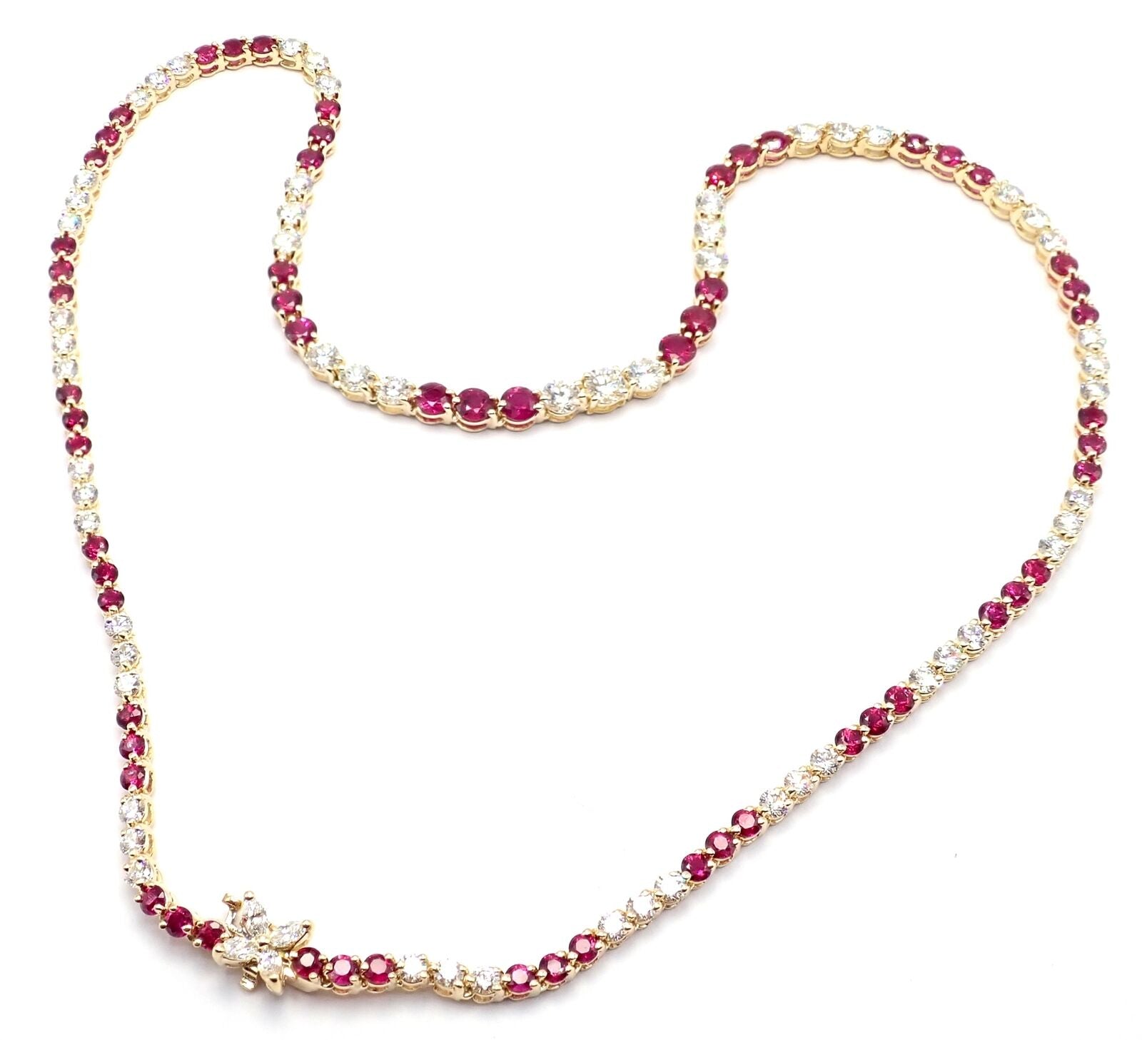 Diamond and deals ruby necklace tiffany