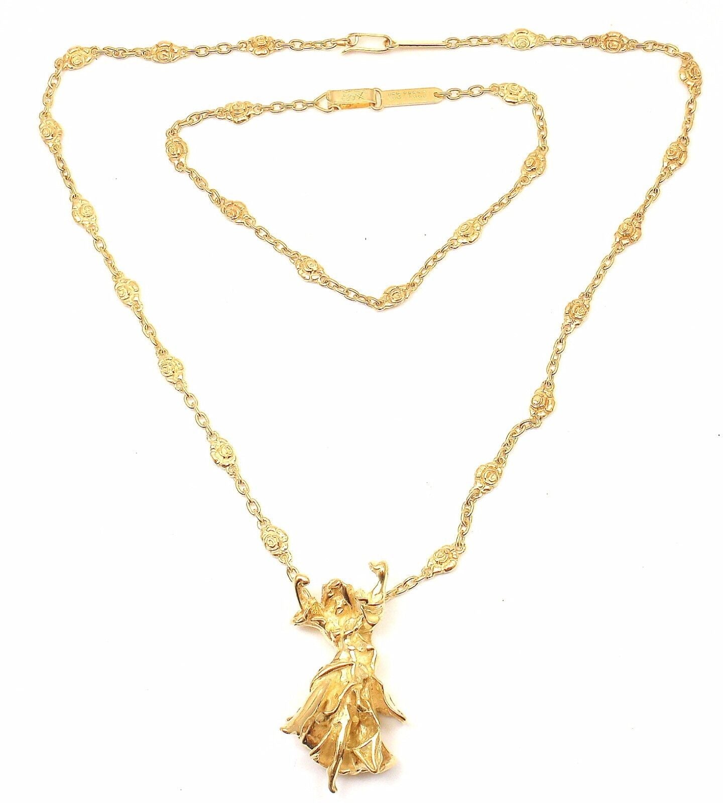 Dali Jewelry & Watches:Fine Jewelry:Necklaces & Pendants AUTHENTIC SALVADOR DALI 18K YELLOW GOLD CARMEN- LA CRÓTALOS NECKLACE BRACELET