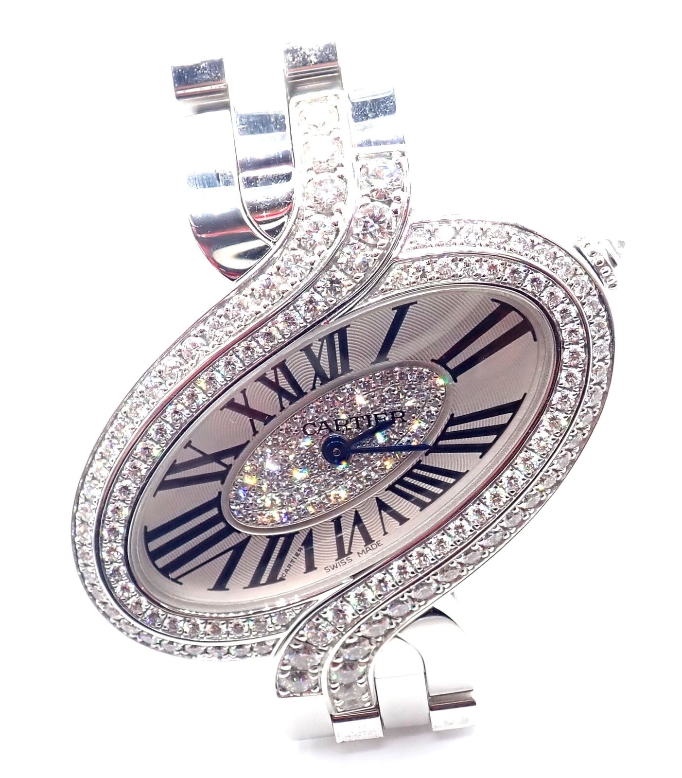 Cartier Jewelry & Watches:Watches, Parts & Accessories:Watches:Wristwatches Authentic! Cartier Delices de Cartier 18k White Gold Diamond Quartz Watch 3380