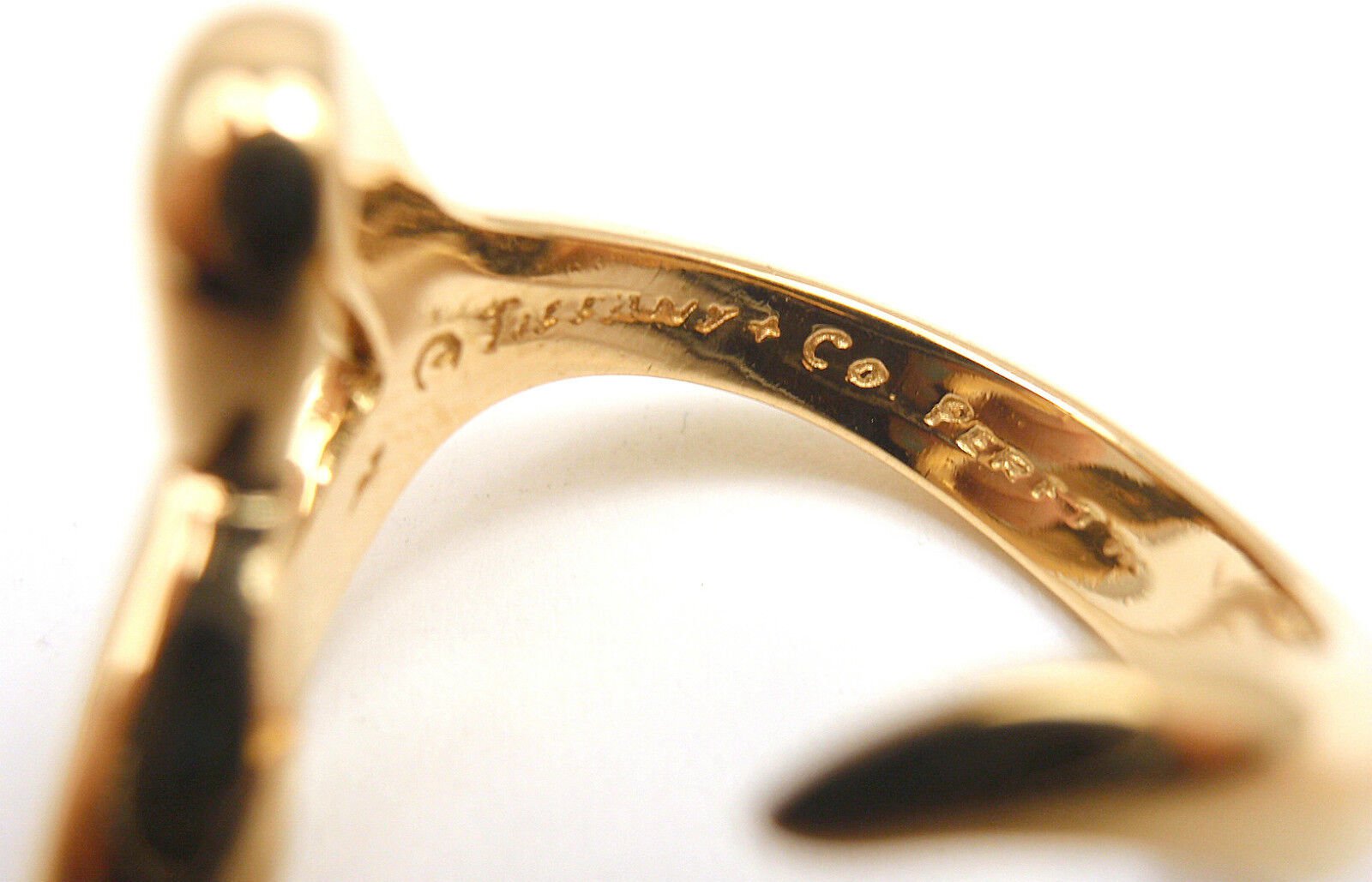 Tiffany & Co. Jewelry & Watches:Fine Jewelry:Rings AUTHENTIC! TIFFANY & Co. 18k YELLOW GOLD PERETTI OPEN HEART RING, SIZE 6.5