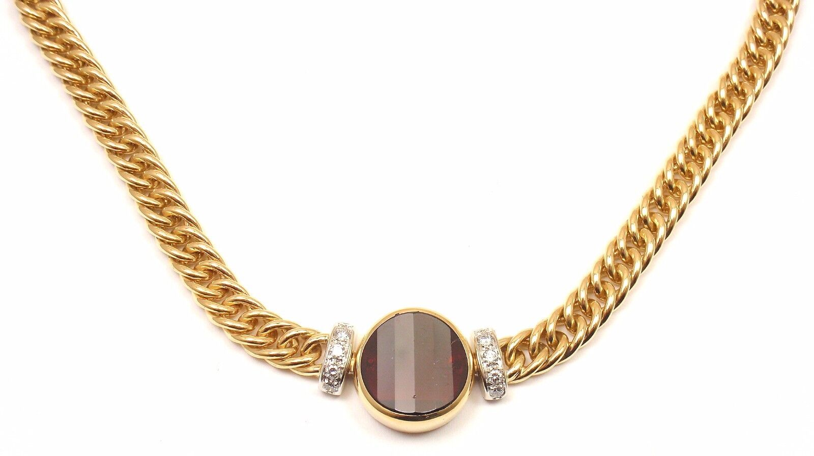 Pomellato Jewelry & Watches:Fine Jewelry:Necklaces & Pendants Rare! Authentic Pomellato 18k Yellow Gold Pave Diamond Garnet Pendant Necklace