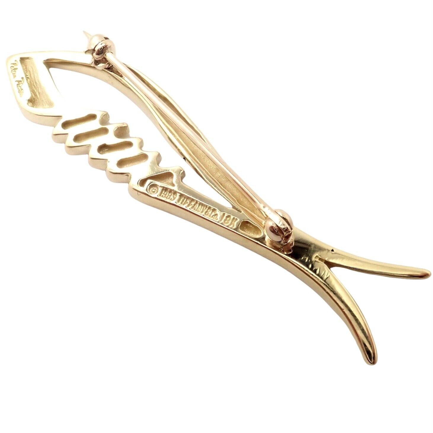 Tiffany & Co. Jewelry & Watches:Fine Jewelry:Brooches & Pins Rare! Authentic Vintage Tiffany & Co 18k Yellow Gold Picasso Fish Brooch Pin '83