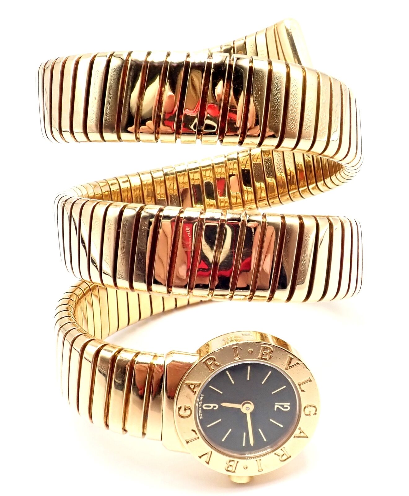 Bulgari Jewelry & Watches:Watches, Parts & Accessories:Watches:Wristwatches Authentic! Bulgari 18k Yellow Gold Tubogas Serpent Snake Bracelet Watch