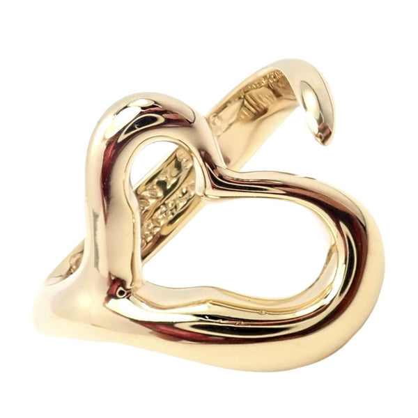 TIFFANY & CO. Tiffany Open Heart Ring Ring 6.5 18 Gold K18