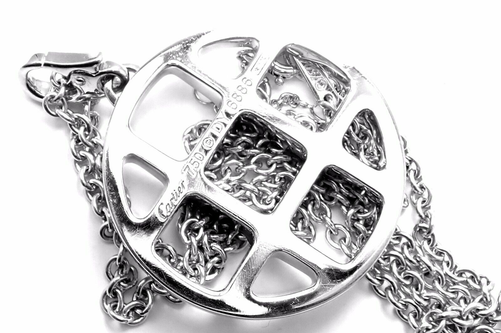 Cartier Jewelry & Watches:Vintage & Antique Jewelry:Necklaces & Pendants Authentic! Cartier 18k White Gold Pasha Large Pendant Chain Necklace