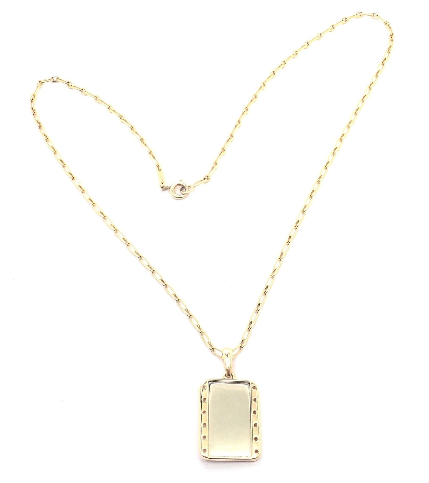 Cartier Jewelry & Watches:Fine Jewelry:Necklaces & Pendants Vintage Cartier Zodiac 18k White Yellow Gold Diamond Pendant Link Chain Necklace
