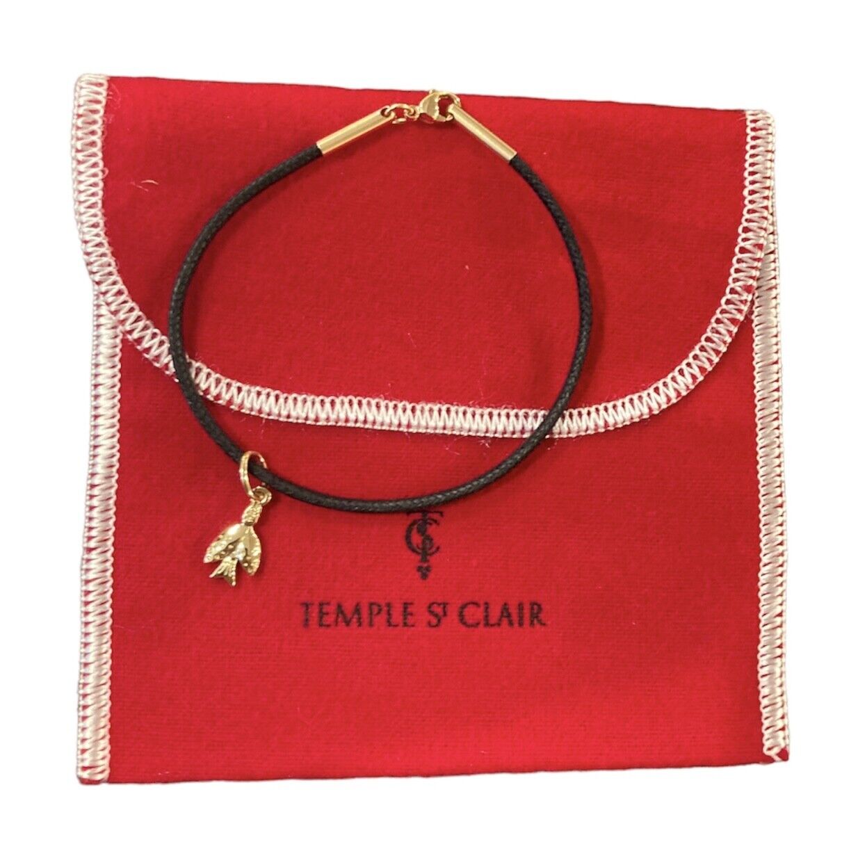 Temple St. Clair Jewelry & Watches:Fine Jewelry:Bracelets & Charms Temple St Clair 18k Flying Dove Charm Cord Bracelet