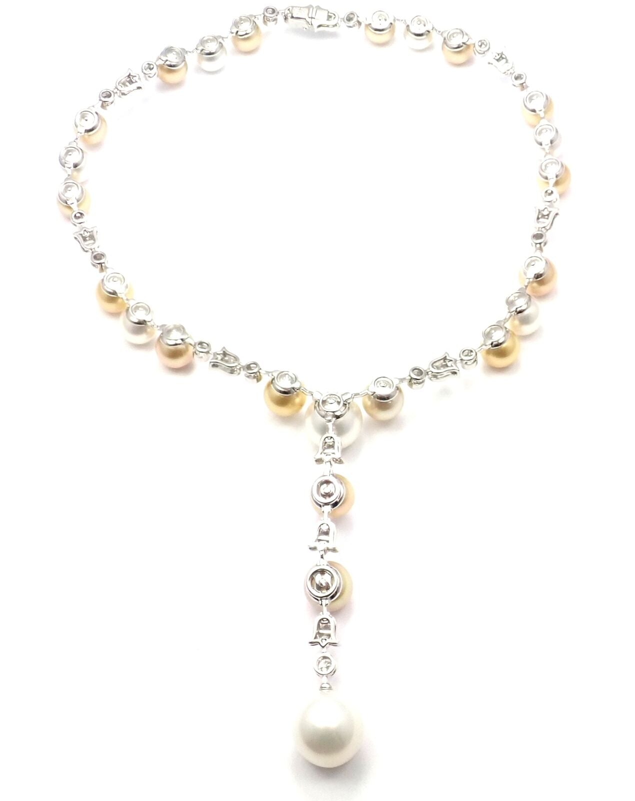 Cartier Jewelry & Watches:Fine Jewelry:Necklaces & Pendants Authentic! Cartier Calin Platinum Diamond Tahitian & South Sea Pearl Necklace