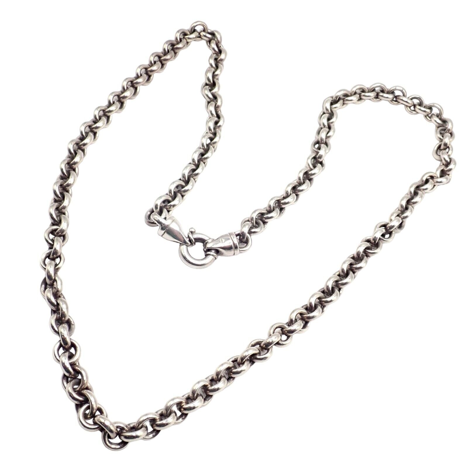 Tiffany & Co. Jewelry & Watches:Fine Jewelry:Necklaces & Pendants Authentic! Tiffany & Co Sterling Silver Circle Link Long 32" Chain Necklace