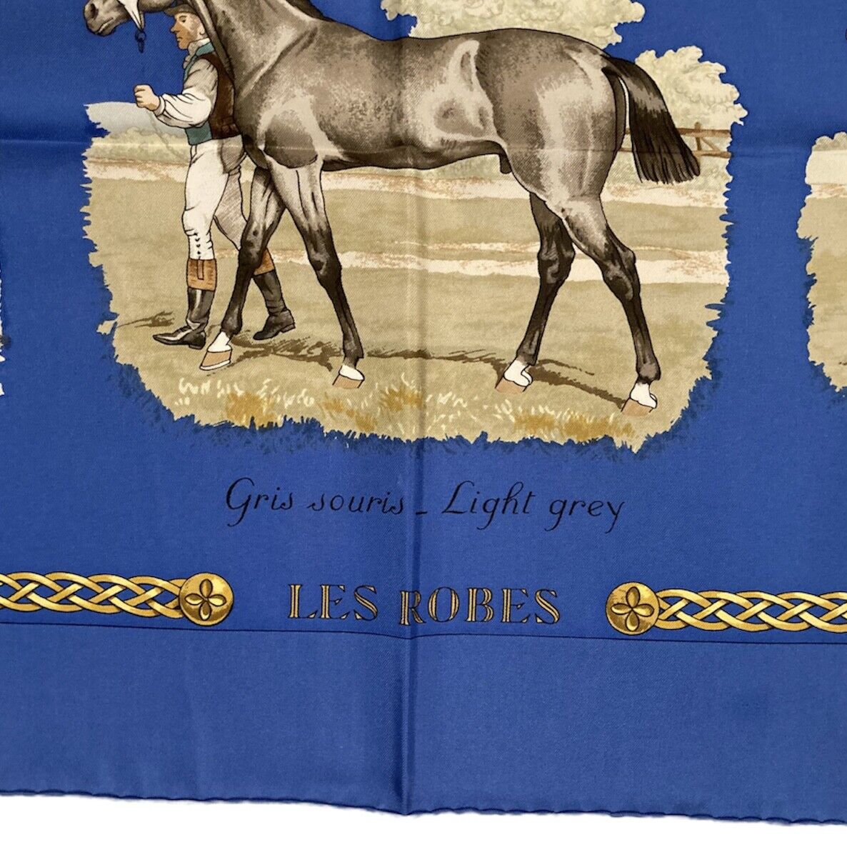 Hermes Clothing, Shoes & Accessories:Women:Women's Accessories:Scarves & Wraps Authentic RARE! Hermes Les Robes Horses Ledoux Vintage 90cm Silk Scarf