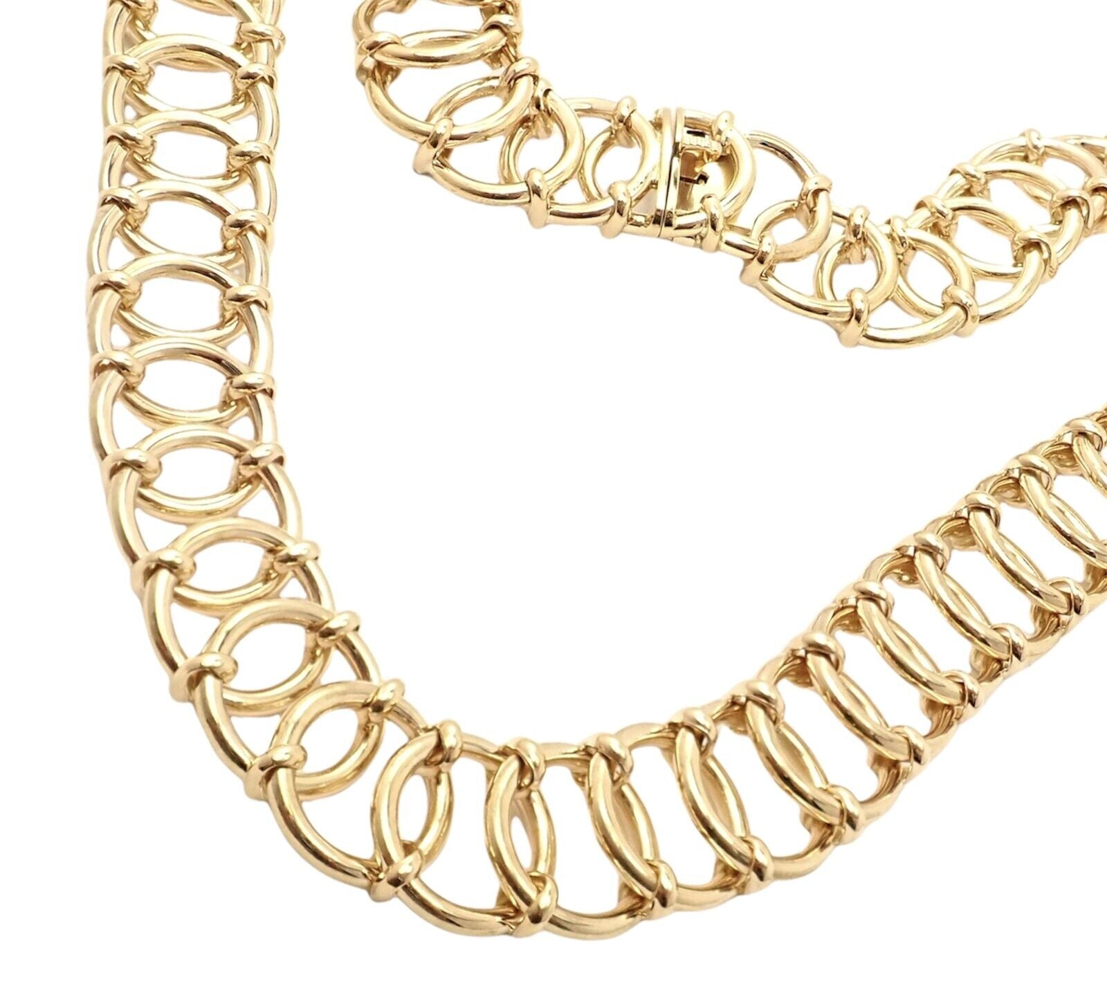 Tiffany & Co. Jewelry & Watches:Fine Jewelry:Necklaces & Pendants Tiffany & Co 18K Yellow Gold Picasso France Open Circle Link Chain Necklace