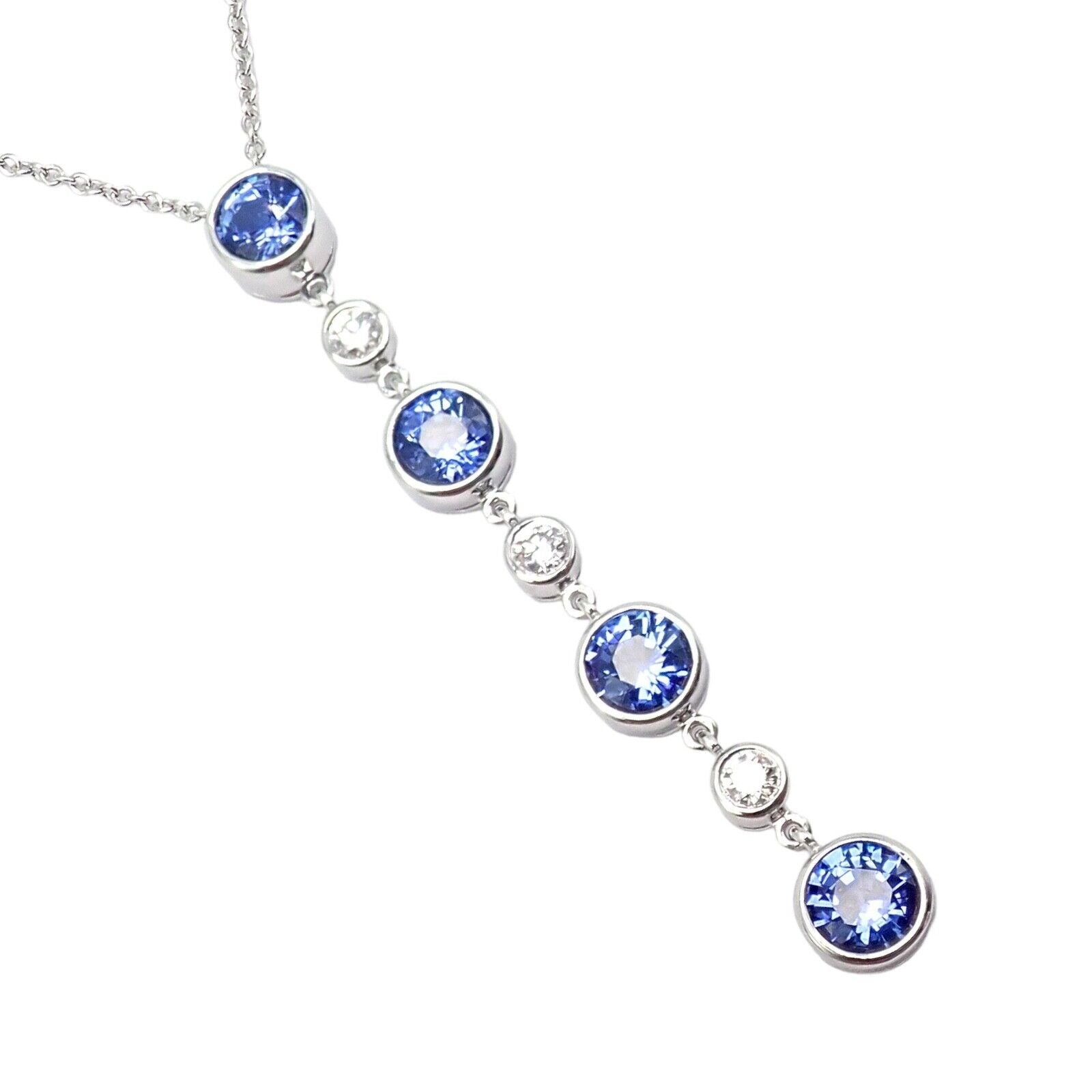 Tiffany & Co. Jewelry & Watches:Fine Jewelry:Necklaces & Pendants Authentic! Tiffany & Co Platinum Jazz Diamond Tanzanite Pendant Necklace