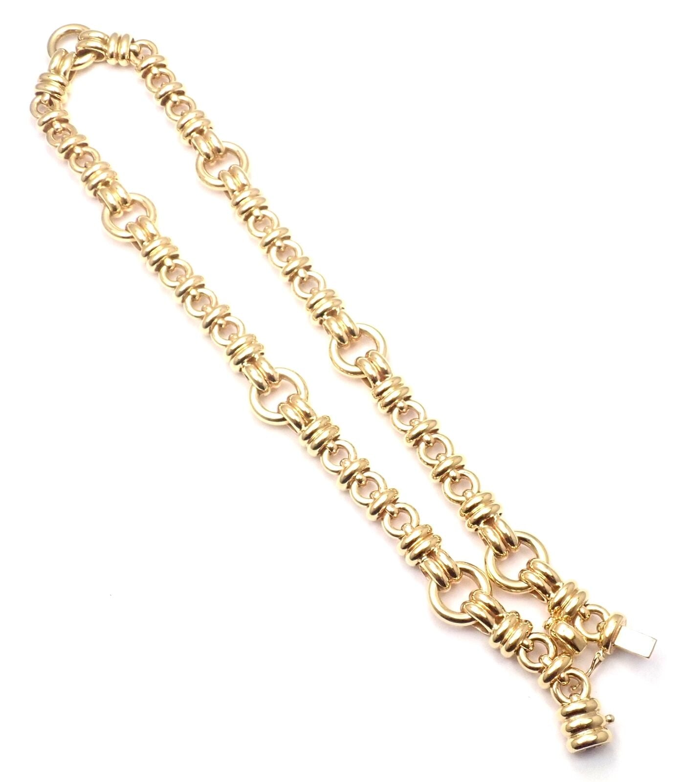 Rare Authentic Chopard Les Chaines 18k Yellow Gold Link Necklace