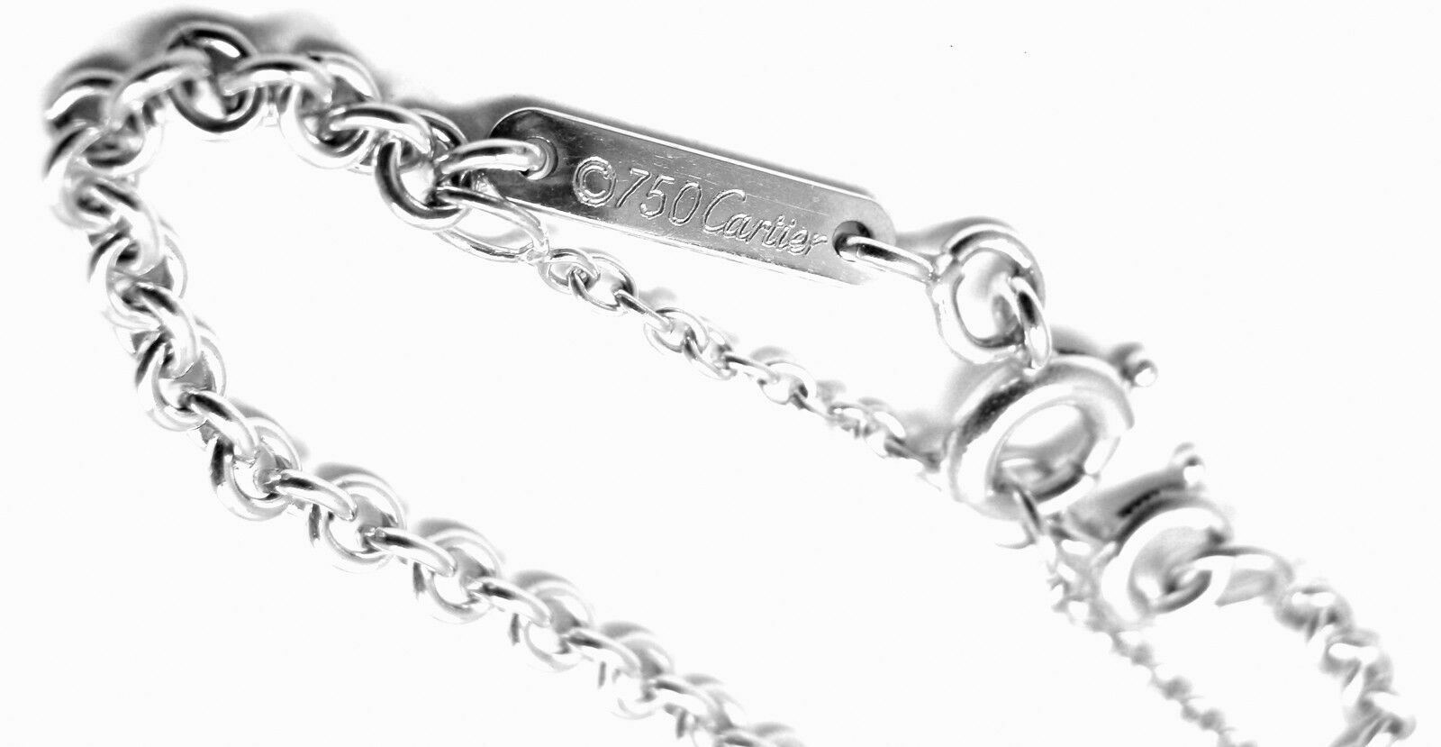 Cartier Jewelry & Watches:Fine Jewelry:Necklaces & Pendants Authentic! Cartier 18k White Gold Diamond Heart Double C Pendant Necklace