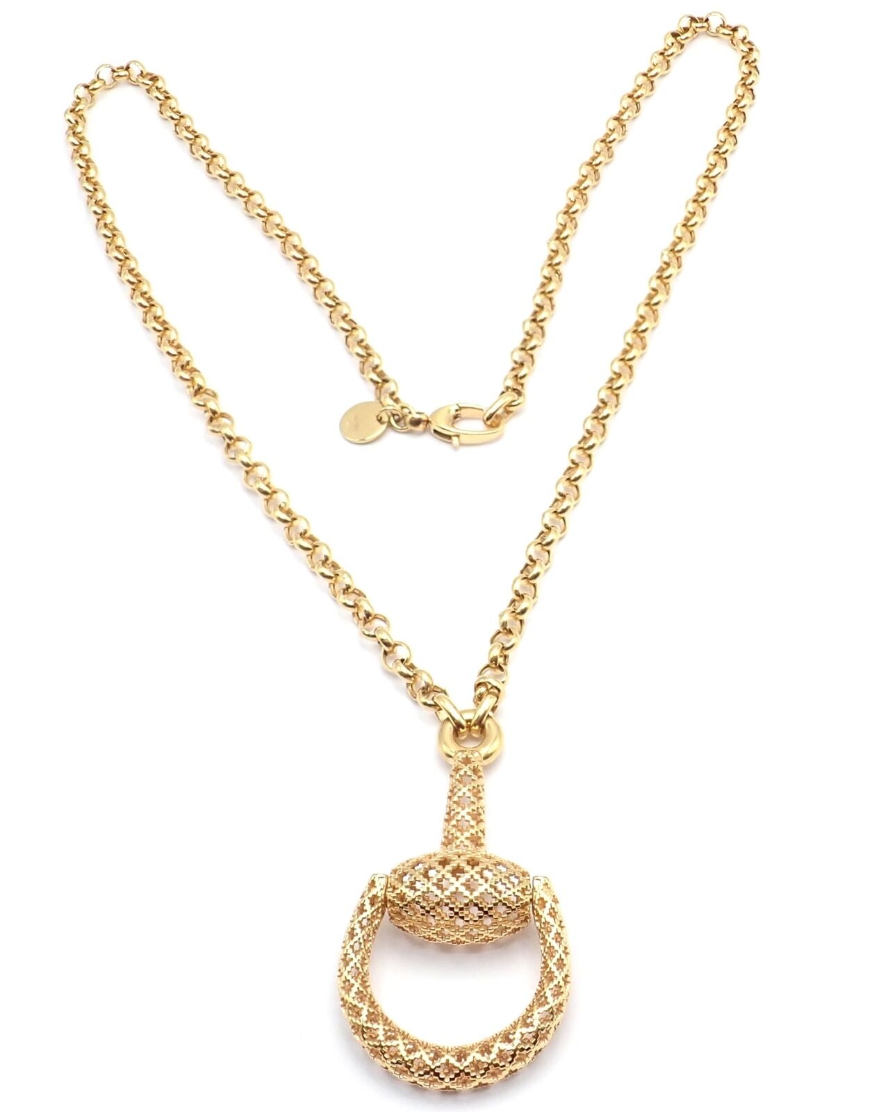 Gucci horsebit sale necklace gold