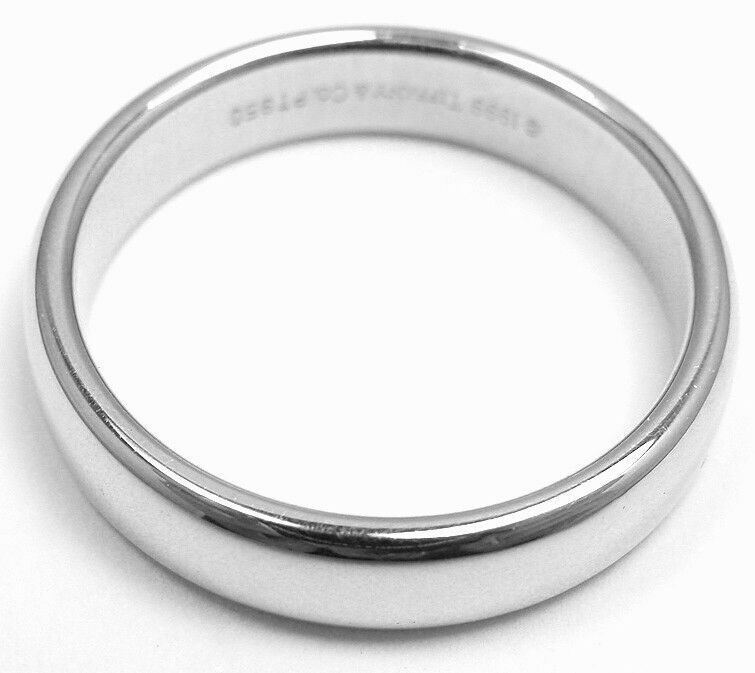 Tiffany & Co. Jewelry & Watches:Fine Jewelry:Rings AUTHENTIC! TIFFANY & CO PLATINUM 4.5MM LUCIDA WEDDING BAND RING SIZE 8.5