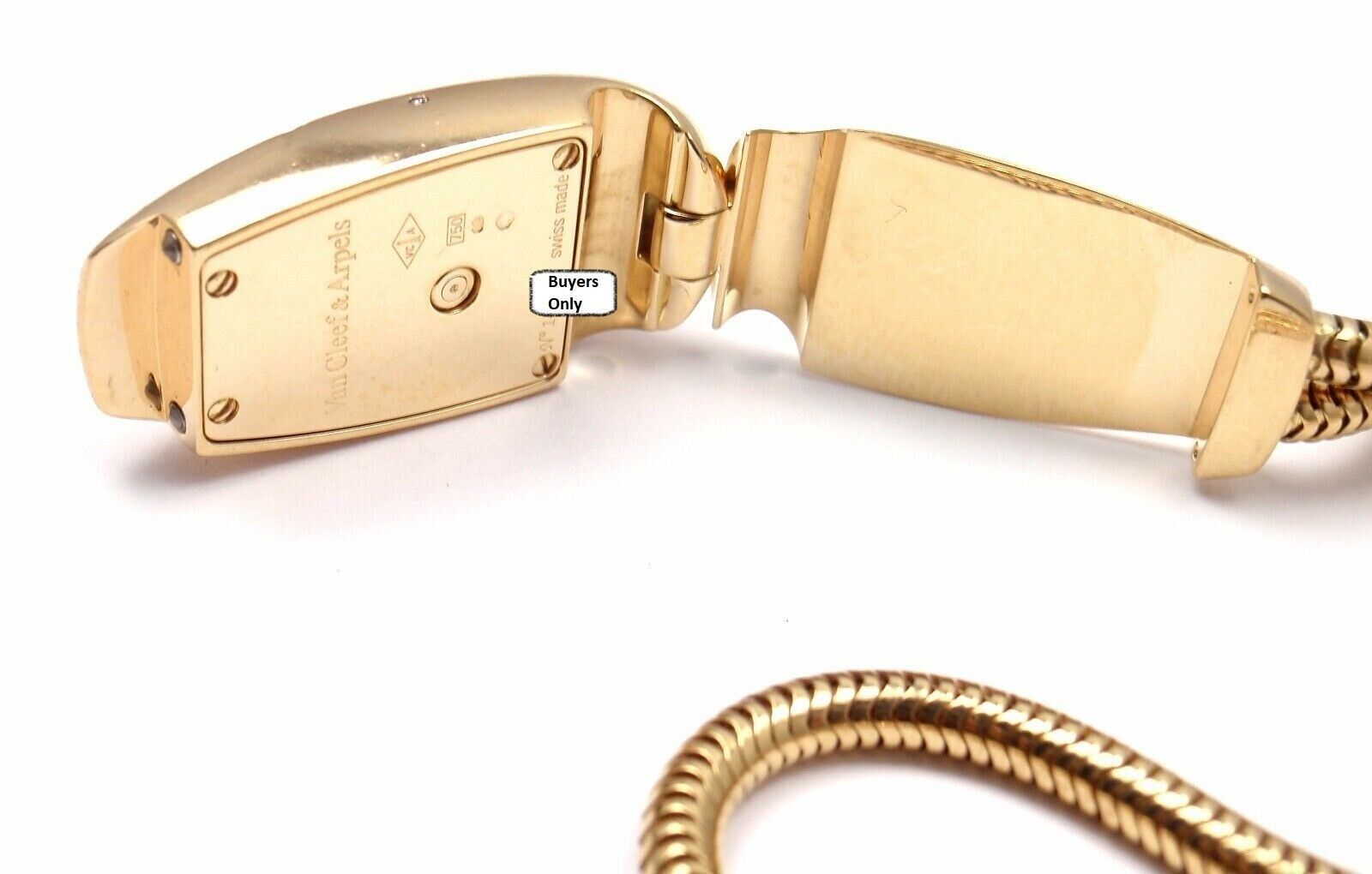 Van Cleef & Arpels Jewelry & Watches:Watches, Parts & Accessories:Watches:Wristwatches Authentic Van Cleef & Arpels 18k Yellow Gold Cadenas Serti Diamond Ladies Watch